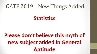 GATE 2019 - Please don't believe this myth