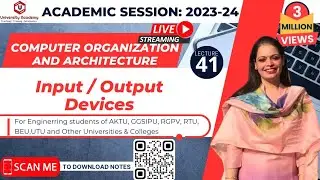 COA41: Unit-5 | Input / Output |   Peripheral devices |  I/O interface | I/O ports
