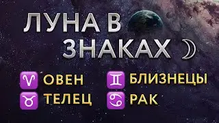 THE MOON IN THE SIGNS OF THE ZODIAC. The Moon in Aries, Taurus, Gemini, Cancer. Astrologer Alla S...