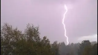 thunder, lightning, rain, autumn video footage гром, молния, ливень, дождь, осень видео футаж