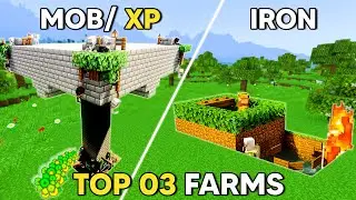 Minecraft EASY BEST FARMS FOR STARTER WORLD TUTORIAL 1.21+