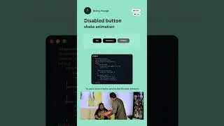 Disabled button animation using html and css
