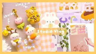Studio Vlog 🌻 April Patreon Rewards, How I pack Big Art Print, Packing ASMR