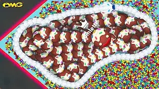 snake.io🐍icy snake skin🐍icy snake party,Zero to Hero gameplay||Snake Struggle