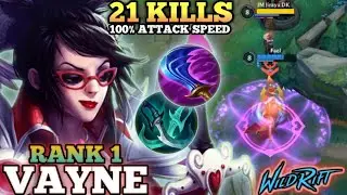 VAYNE BRUTAL ROLLING STRIKE EXECUTION! OP META BUILD - TOP 1 GLOBAL VAYNE BY Fael - WILD RIFT