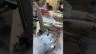 Нож разведчик, сталь клапан корабля, процесс заточки #нож #разведка #охота #пехота