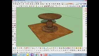 how to make wooden table using follow me tool in sketchup 2016 pro.