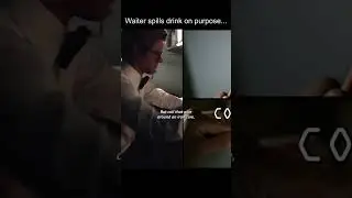 Waiter Spills Drink on Purpose