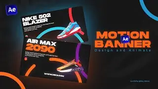 Design and Animate Motion Banner in After Effects | Easy After Effects Tutorial | in ENG