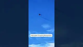Helicopter dropping Mosquitoes #Shorts #Subscribe #YouTube #Viral #Share #Shortsfeed #Shortsbeta #FE