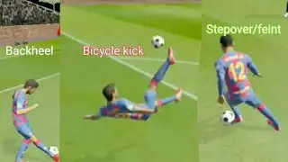ALL Skills Tutorial Ft. Stepover, Bicycle kick , backheel kick , roulette etc Dream league soccer 20