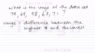 Finding the Range of a Data Set