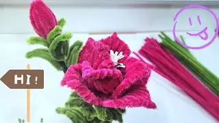 DIY Flower | How to make flower with pipe cleaner | Handmade gift ideas tutorial by Sreyneang