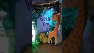 Safari Themed Balloon Birthday Decoration