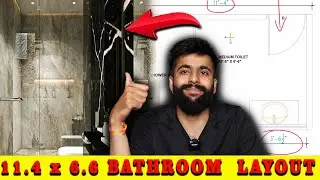 How to design medium sized bathroom | With working detail drawings and layout | 3d design