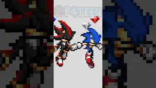 Super Sonic And Shadow Sprite Animation W.I.P #fleetwayauperaonic  #animation #fleetwaysupersonic