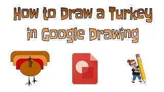 How to Draw a Turkey in Google Drawing | Google Draw with Me