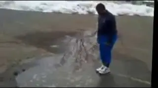 Just going to jump into a puddle, oh wait