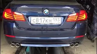BMW F10 520 -Тюнинг Штатной Системы Выхлопа Глушитель