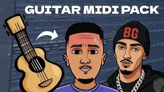 (100% ROYALTY FREE) Guitar MIDI pack for creating Jul, Baby Gang | Morad tutorial 