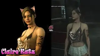 Resident Evil 2 Claire Sexy Katz Outfit gameplay 