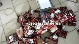 Упаковка продукта во флоупак группой в трехшовный пакет "подушка" типа флоупак