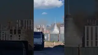 КРУПНЫЙ ПОЖАР В АСТАНЕ / ГОРИТ КАЗАХМЫС 