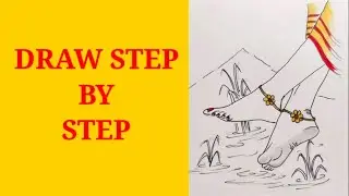 how to draw a feet 🐾/ foot easy draw /shaking legs /niva's # art and # craft