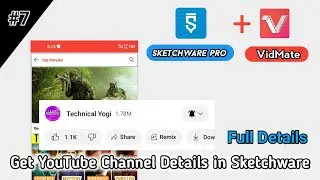 how to get YouTube Channel Details in Vidmate for Sketchware Pro 