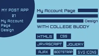 7  MyAccount Page design | MyPostApp | in Hindi