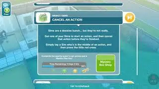 SIMS FreePlay - weekly Tasks - Cancel an Action