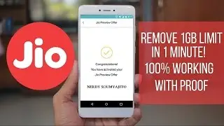 Now Remove the 1GB Data Limit in Jio | Unlimited Data | 100% Working with Proof | Nerdy Soumyajit