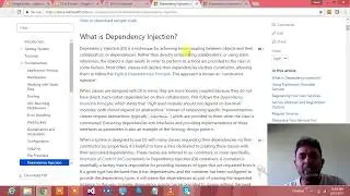 Dependency Injection design pattern in C# .net interview question