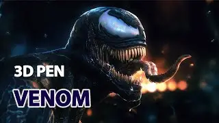 3D PEN ART | VENOM | КАК НАРИСОВАТЬ ВЕНОМА 3D РУЧКОЙ
