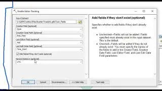 Enable Editor Tracking Tool ArcGIS