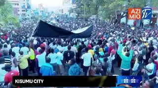 President Ruto's MASSIVE  RECEPTION  in Kisumu in the company of Gov. Anyang' Nyongo