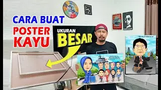 HOW TO MAKE A LARGE MDF WOODEN POSTER (VINTAGE CARICATURE)