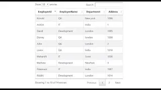 Display The Records From DataBase Using Jquery DataTables Plugin in Asp.Net Core