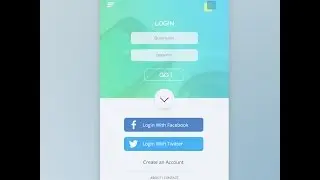 UI Design tutorial in Photoshop : Mobile app login Page Step By Step by Code and Design