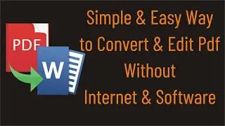 Easy way to convert and edit pdf without internet| pdf convert Hindi| edit pdf | how to edit pdf