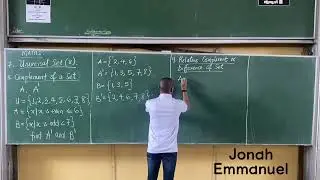 SET THEOREM II: Intersection, Union and Complement of Sets with Examples and Solutions.