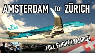 ✈️👨‍✈️ VATSIM Full Flight: Amsterdam to Zürich! | BUSY ARRIVAL | PMDG Boeing 737 in MSFS + Subtitles