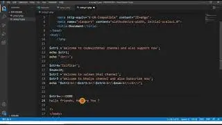 string functions in php || hindi || how to declare a string in php || codewithbai || by zulfikar