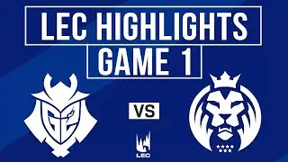 G2 vs MDK Highlights Game 1 | LEC 2024 Season Finals | G2 Esports vs Mad Lions KOI