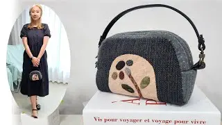 #0311 mini daisy bag cross bag dot bag pouch quilt bag making(Subtitle)