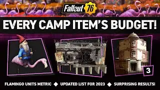 THE BUDGET FOR EVERY CAMP ITEM! (2023) | Fallout 76