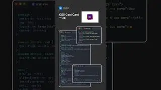 CSS Cool 😎 Card Trick #csstricks #htmlcss #coding