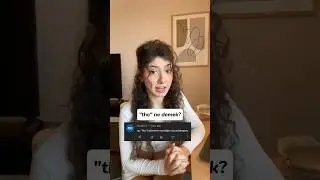 What does “The” mean? ✏️ 