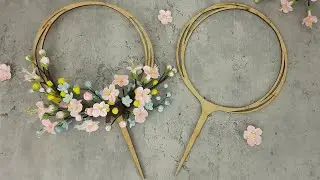 How To Decorate A Hoop Cake Topper With Beautiful Wired Sugar Flowers