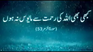 Never Ever Lose Hope in the Mercy of Allah (Surah Az-Zumar)